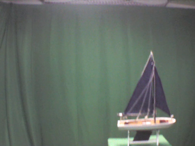 Blue Model Sailboat